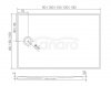 NEW TRENDY Brodzik prostokątny 90x80x3,5 konglomerat NEX SHADE beżowy struktura B-0487